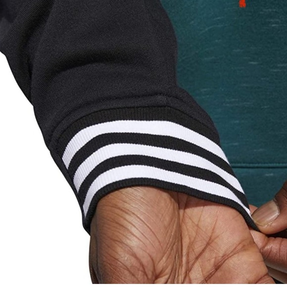 Adidas Men's Post Game Fleece Hoodie Noble Green Small - Picture 5 of 6